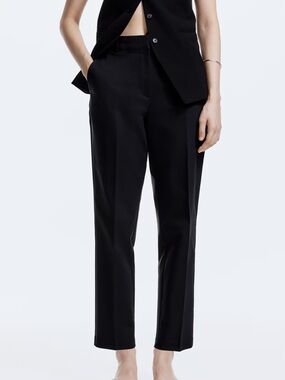 H&M Black Slim Fit Trousers Slacks